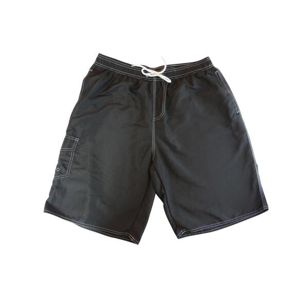 High-Quality Black Nylon Swim Shorts - XL - Picture 2 of 5